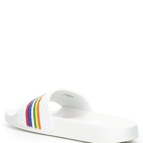 Michael Kors Gilmore Rainbow Pride Pool Slide Sandals Shoes Women's Size 10 NIB - Picture 4 of 8